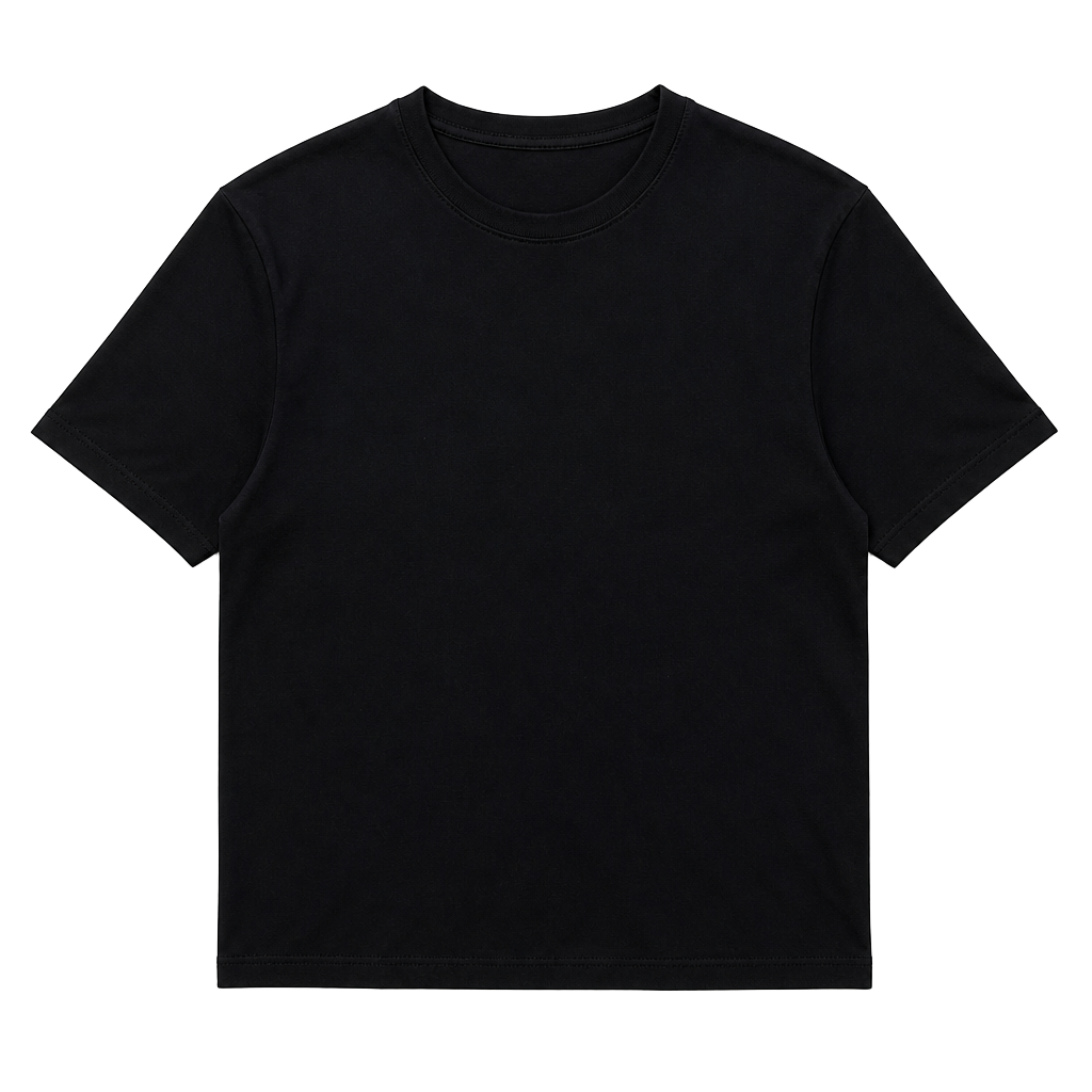 Zara Black Short Sleeve Crew Neck T-Shirt 1