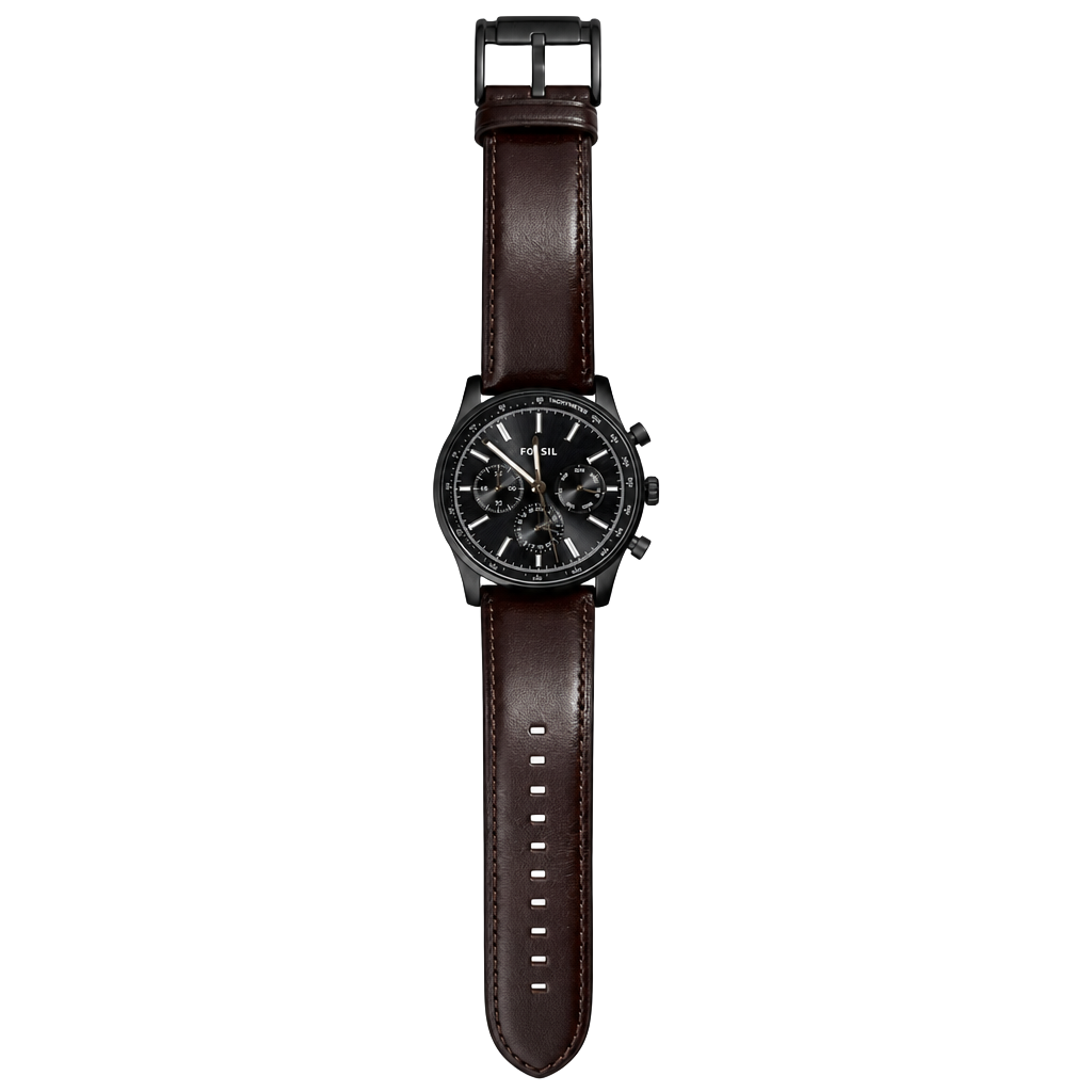 Fossil BQ2457 Chronograph Watch with Brown Leather Strap 1