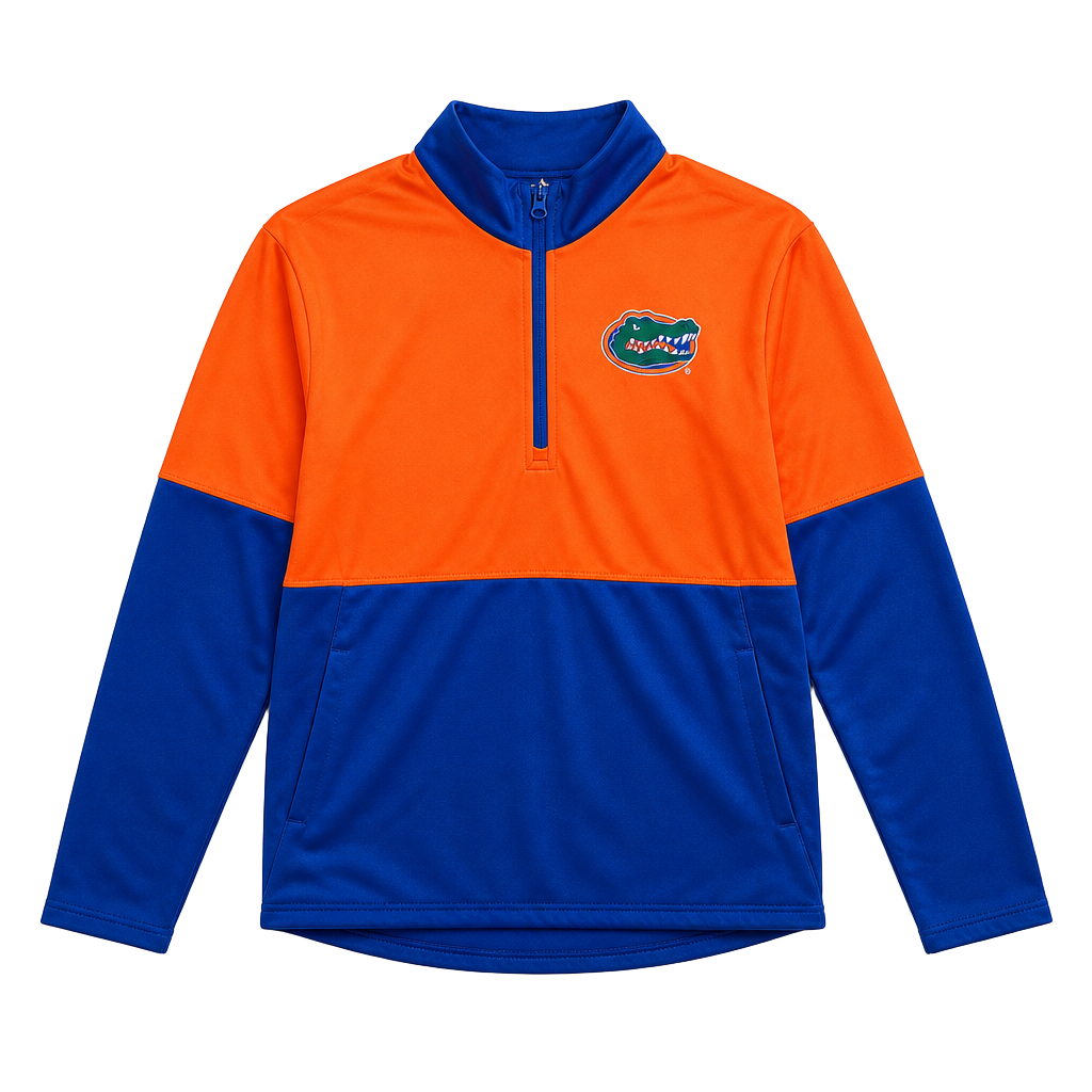 Gen 2 Florida Gators 1/2-Zip Pullover Jacket Orange Blue Youth X-Large 1