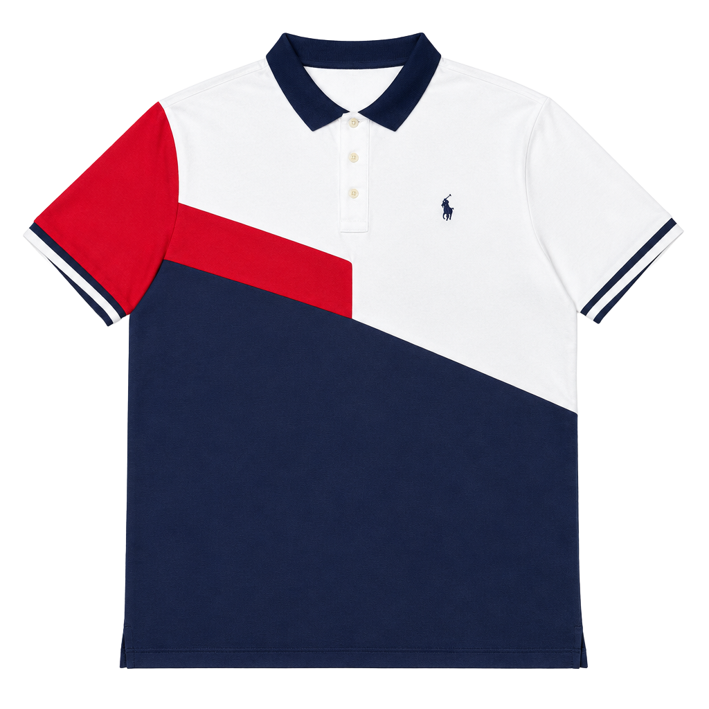 Polo Ralph Lauren Colorblock Polo Shirt Size XXL White Red Navy 1