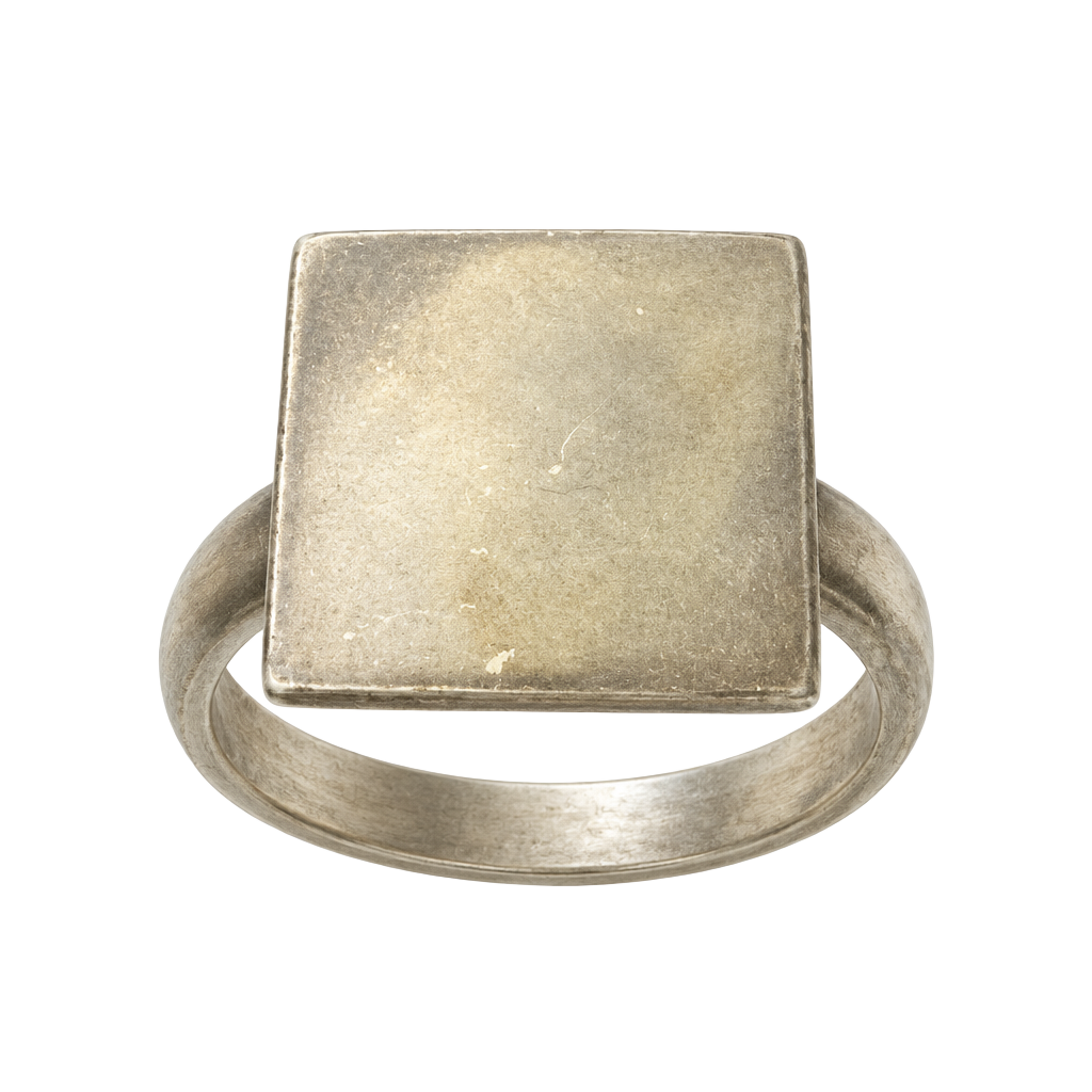 Sterling Silver Square Geometric Ring Size 7.25 Mexico 925 1