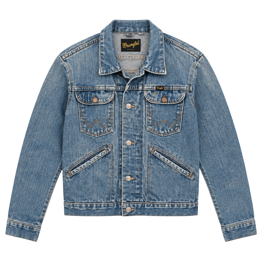 Wrangler Vintage Denim Jacket Size 36 Blue Trucker Jacket 1