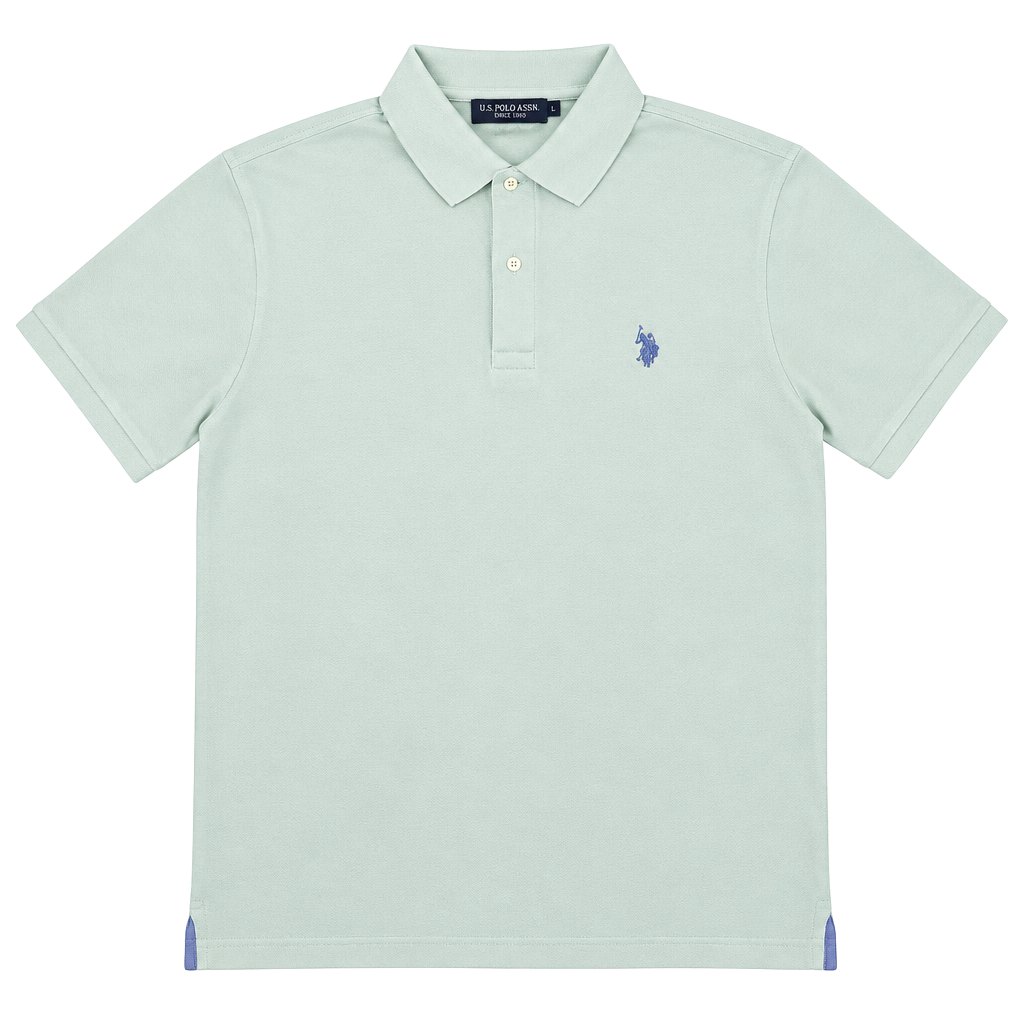 U.S. Polo Assn. Ultimate Pique Polo Size L Mint Green Short Sleeve Shirt 1