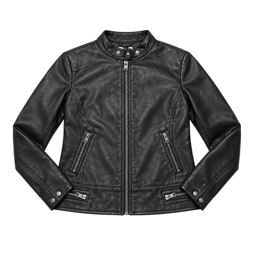 Levi Strauss & Co. Faux Leather Moto Jacket Size L Black 1