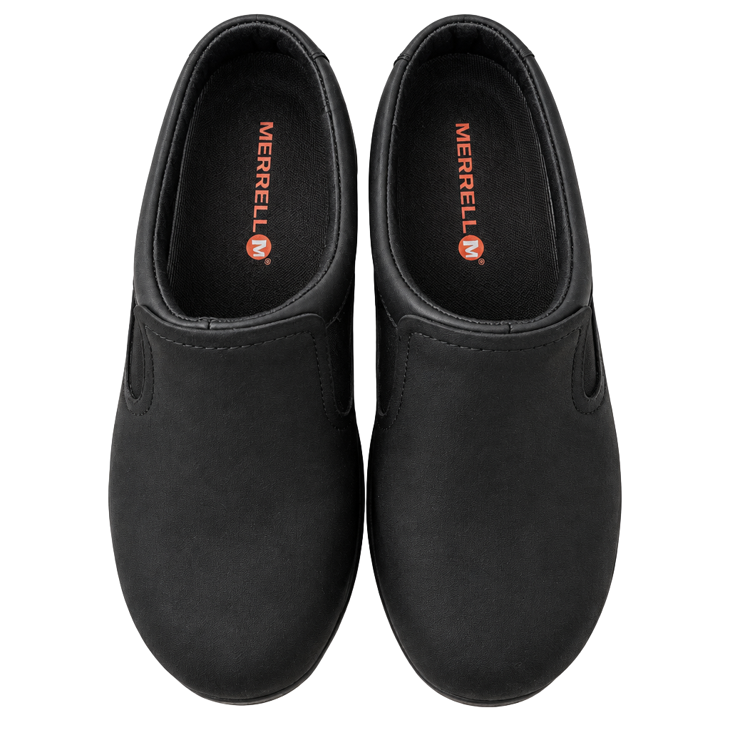 Merrell Encore Q2 Slide Ltr Size 36 Black Leather Clogs 1