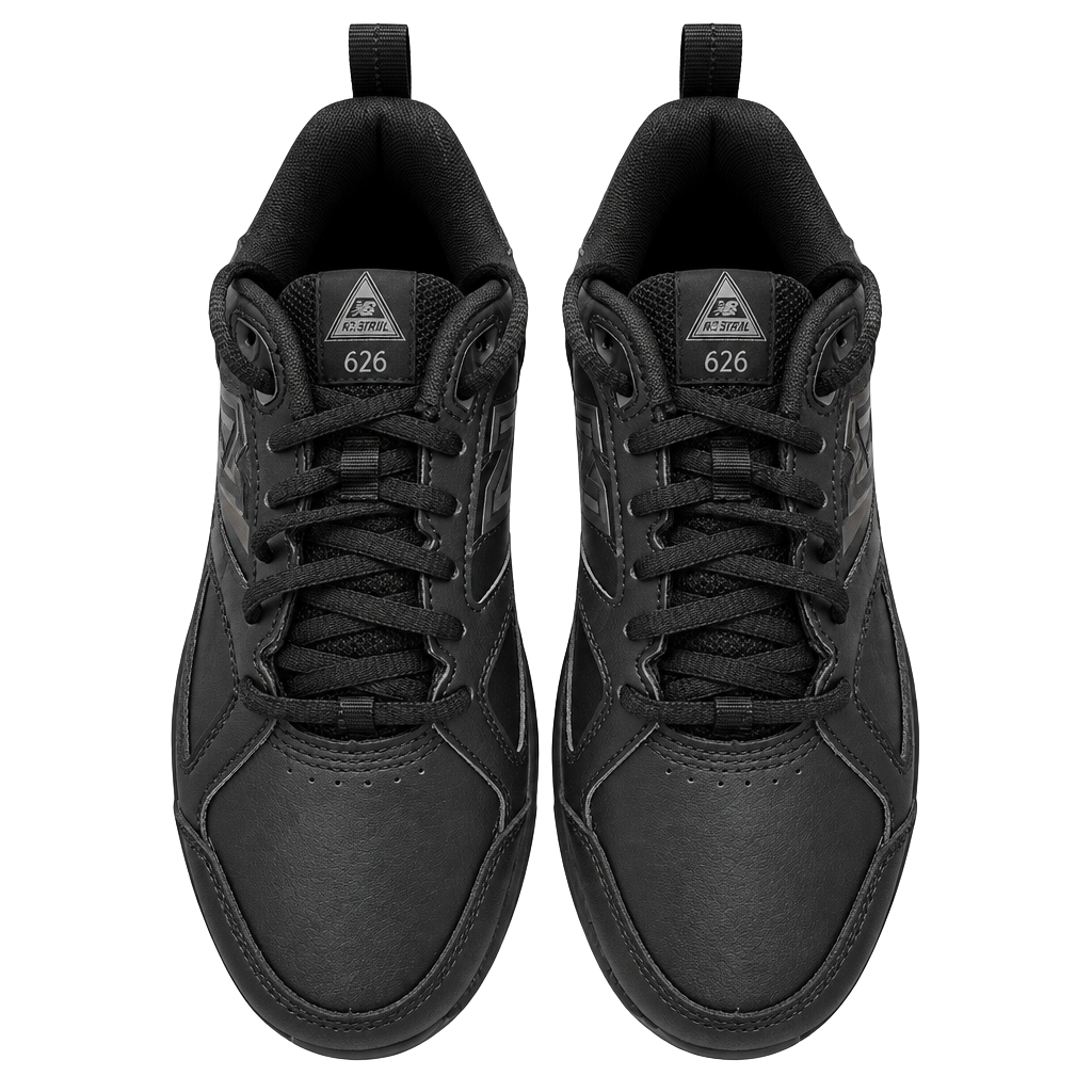 New Balance Industrial 626 Size 7 Wide Black Leather Slip Resistant Shoes 1