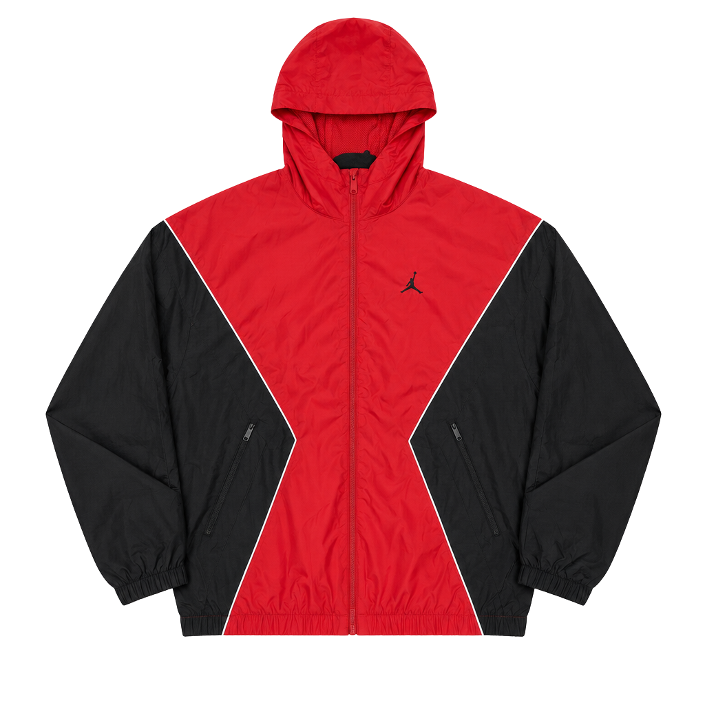 Jordan Men’s Medium Red Black Hooded Jacket Jumpman 2-Way Full Zip NWT 1