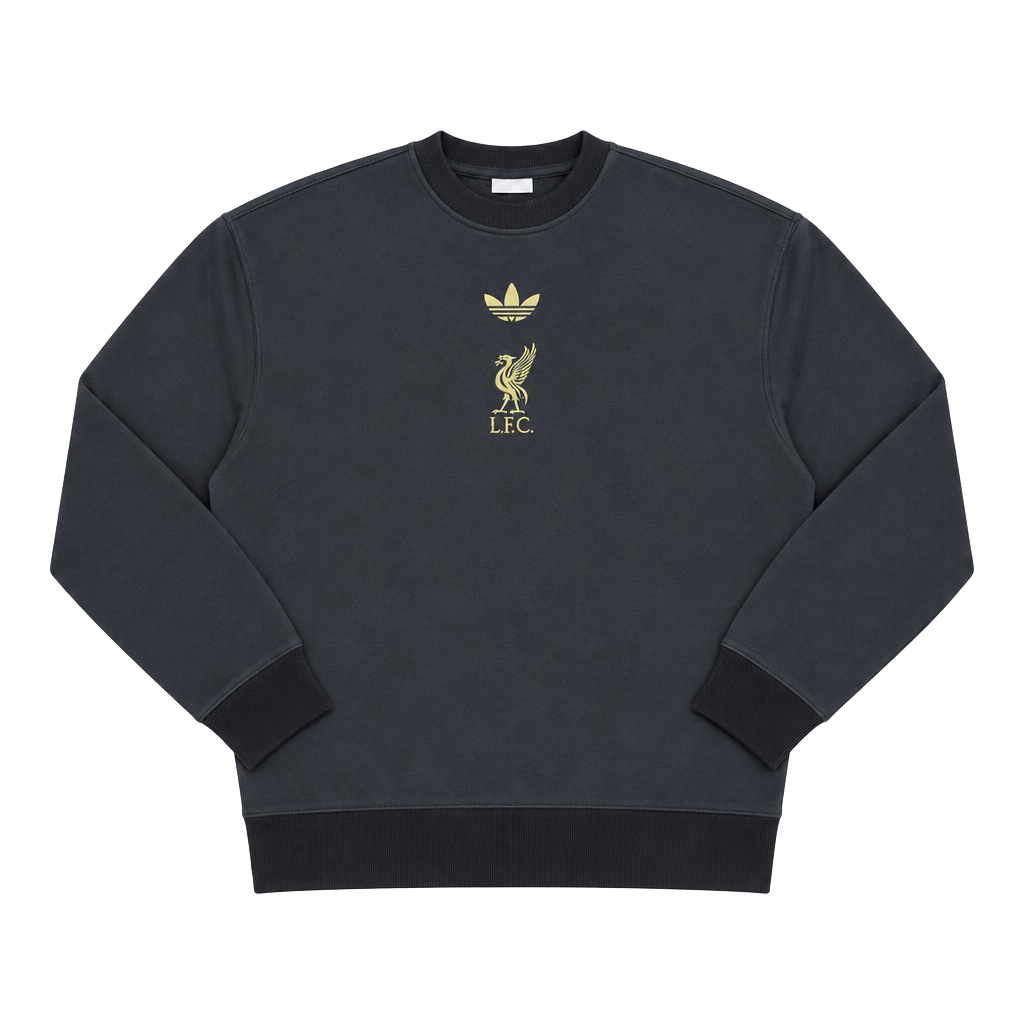 Adidas LFC Crewneck Sweatshirt size Medium Black Cotton Polyester 1
