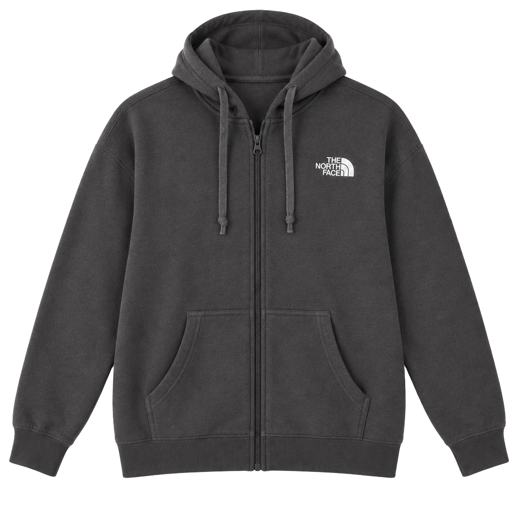 The North Face Full Zip Hoodie Size XL Gray 1