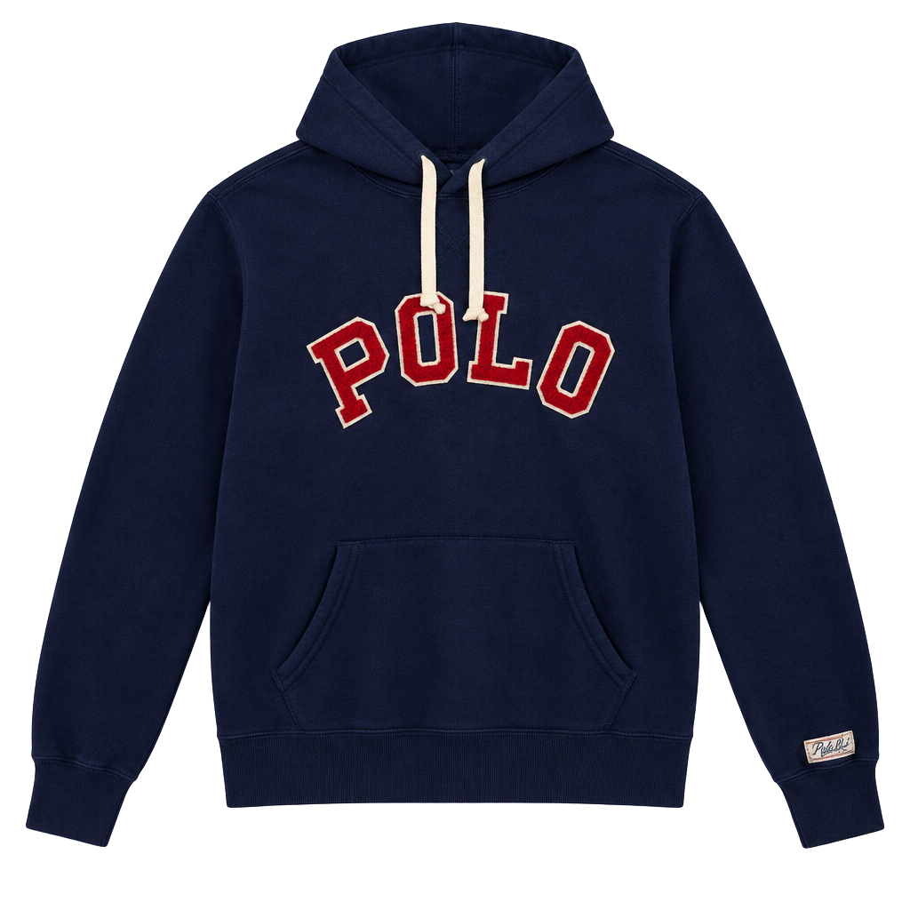 Polo Ralph Lauren Hoodie Size XL Navy Blue Fleece Applique Logo 1