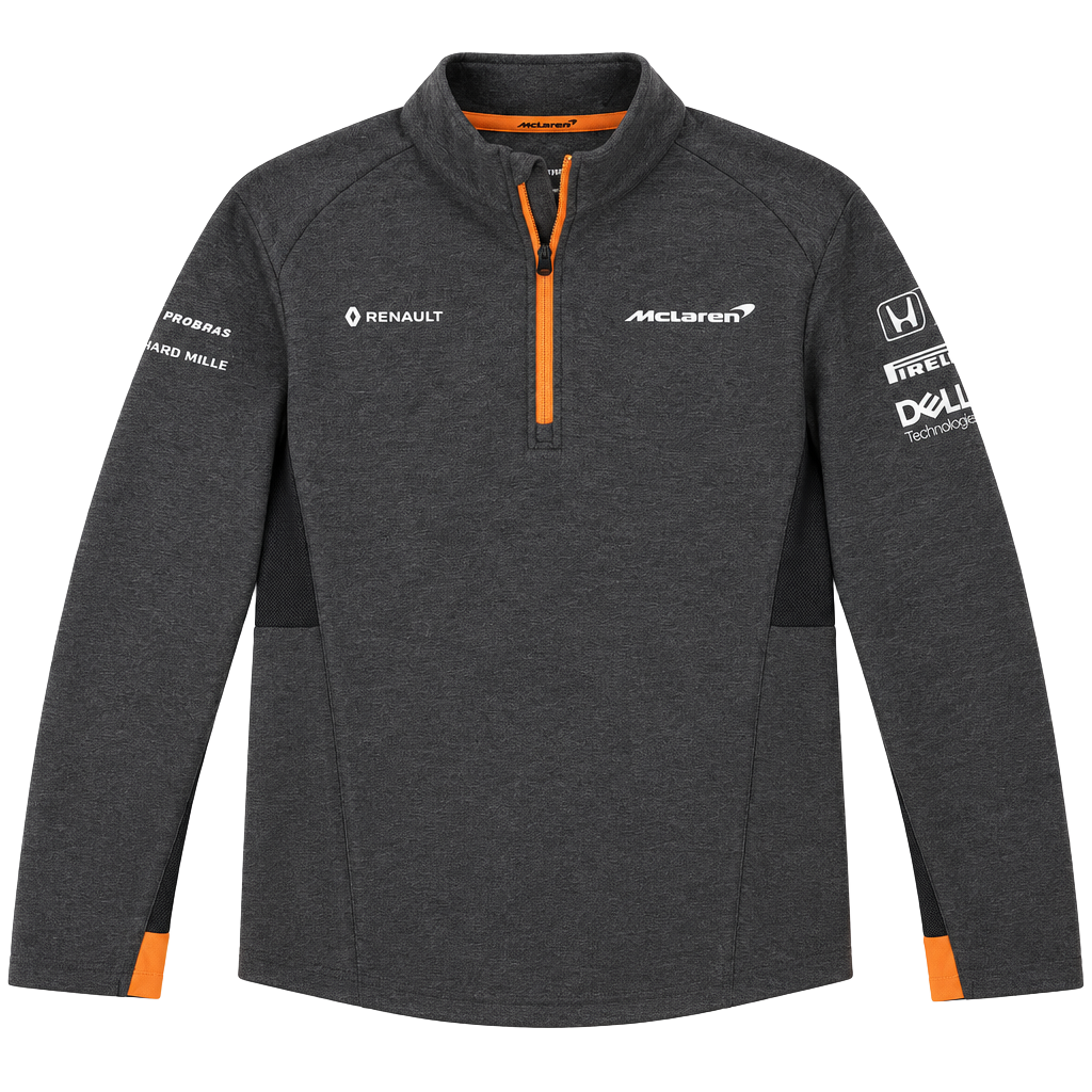 McLaren F1 Team 1/4 Zip Pullover XL Grey Sponsor Print 1