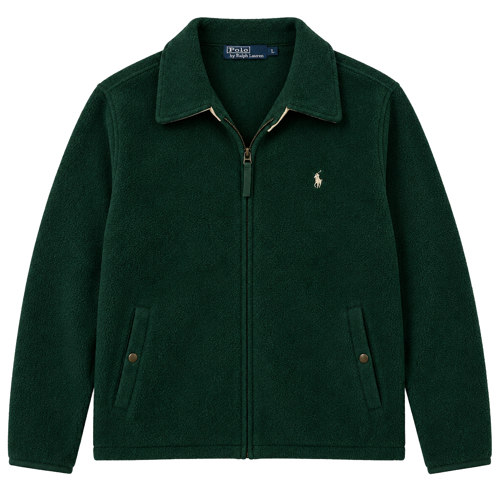 Polo By Ralph Lauren Fleece Jacket Size XL Green Full Zip 1