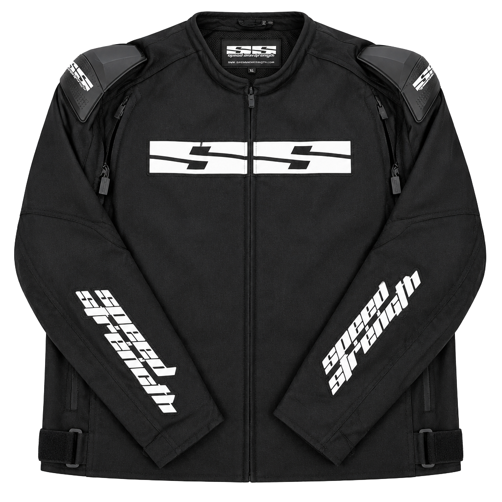 Speed And Strength Motorcycle Jacket Size 3XL Black Armored W/ Spine Pad 1