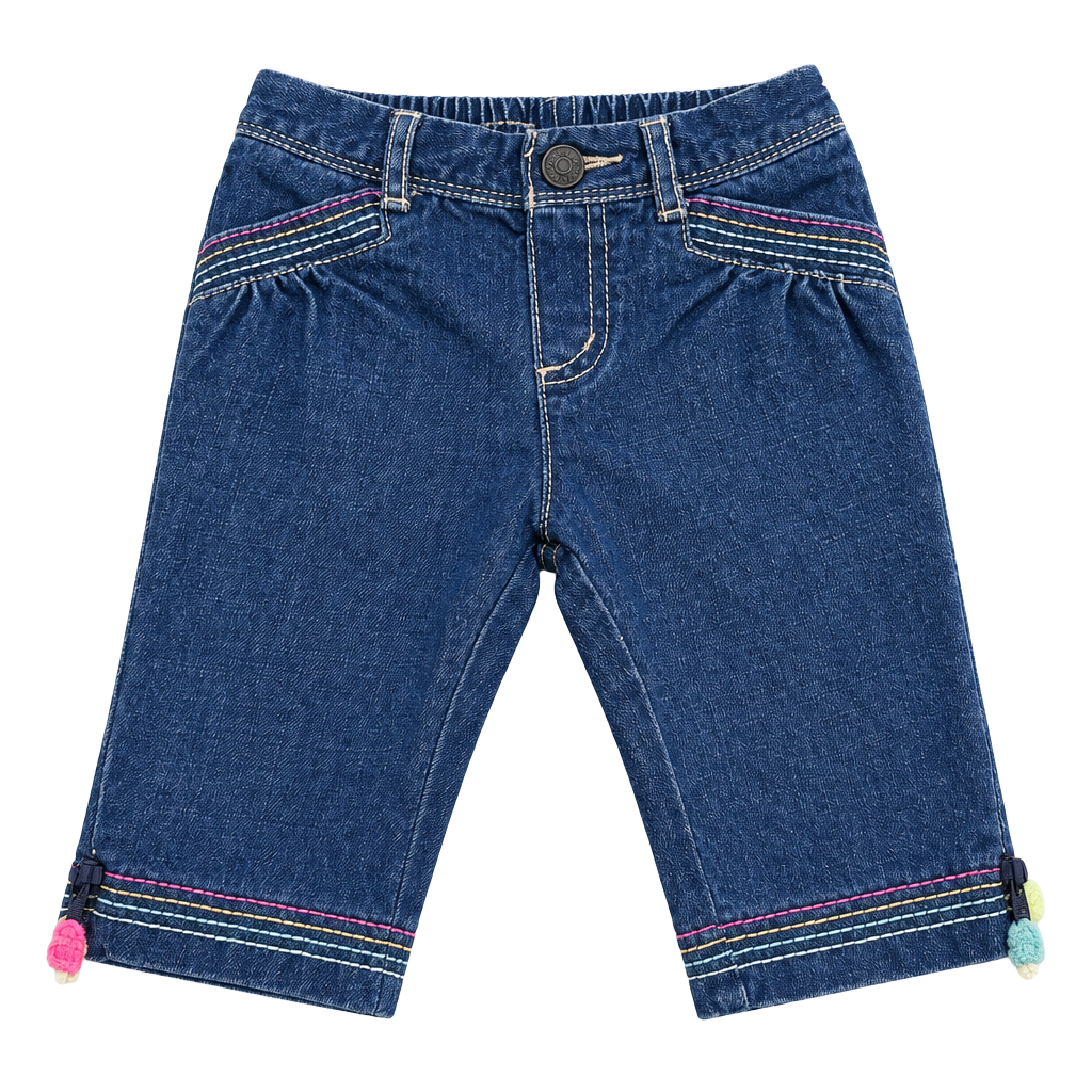 Y2K Gymboree Denim Shorts Size 18-24 Mos Ice Cream Applique 1