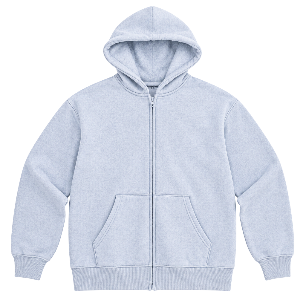 SO Full Zip Hoodie Size M (8) Light Blue Fleece Sweatshirt 1