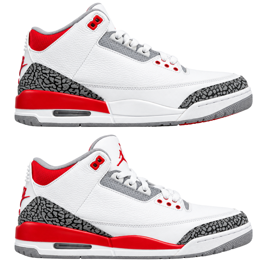 Jordan Air Jordan 3 Retro Size 10.5 Fire Red White Cement 1