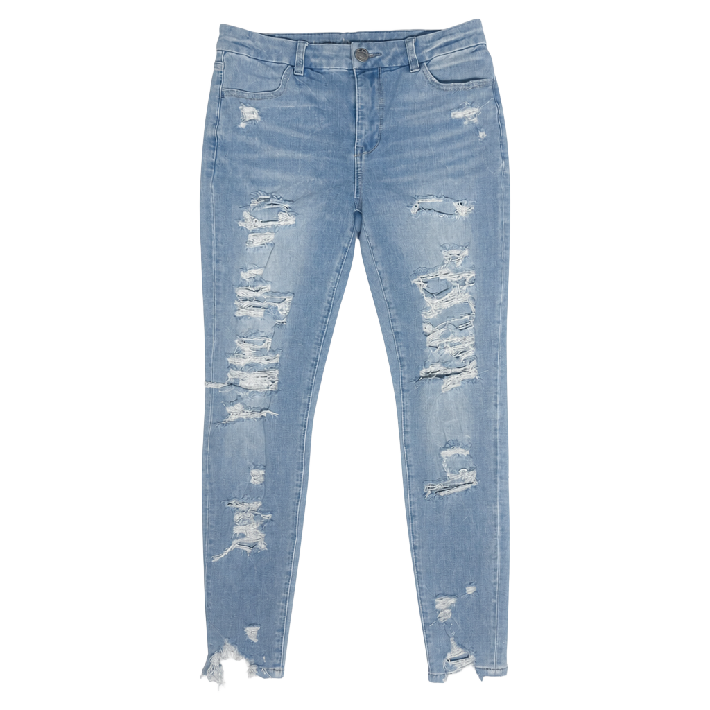 American Eagle Curvy Hi-Rise Distressed Jeggings 1