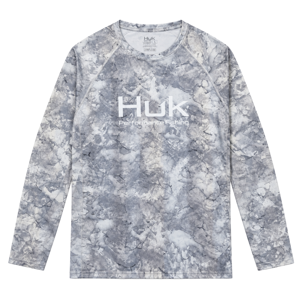 Huk Performance Fishing Long Sleeve Shirt Gray 1