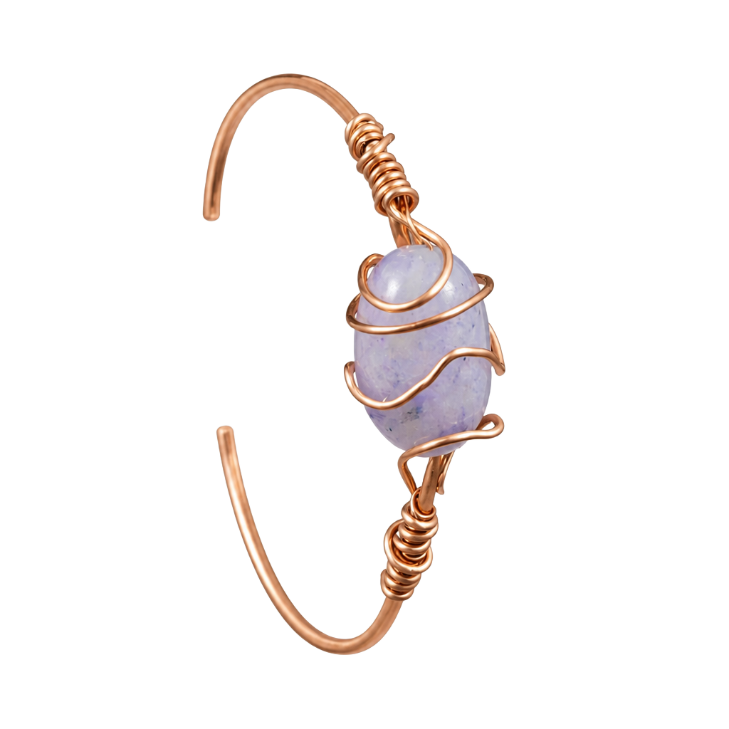 Copper with Amethyst/Quartz Focal bead 1