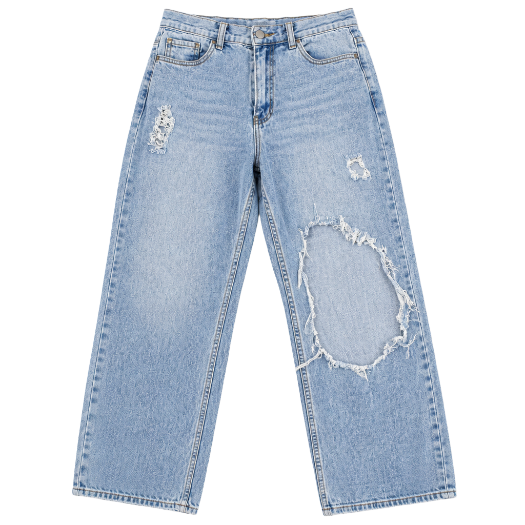 Vibrant M.I.U. Distressed Straight Leg Jeans Size 7 (W27) 1