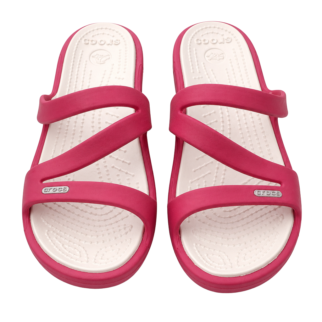 Crocs Patricia Wedge Sandals Pink and White Women's Size W10 1