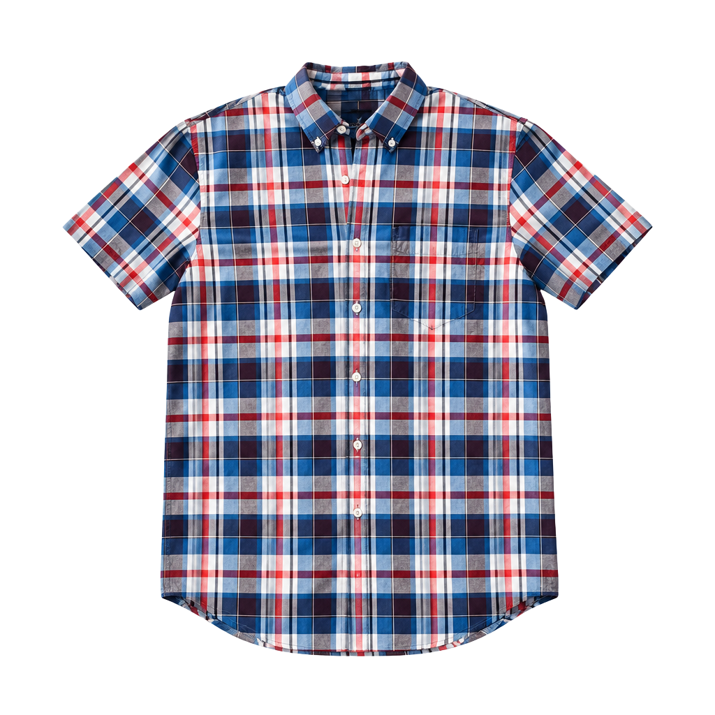 American Eagle Outfitters Plaid Button-Down Shirt Size S Blue Red 1