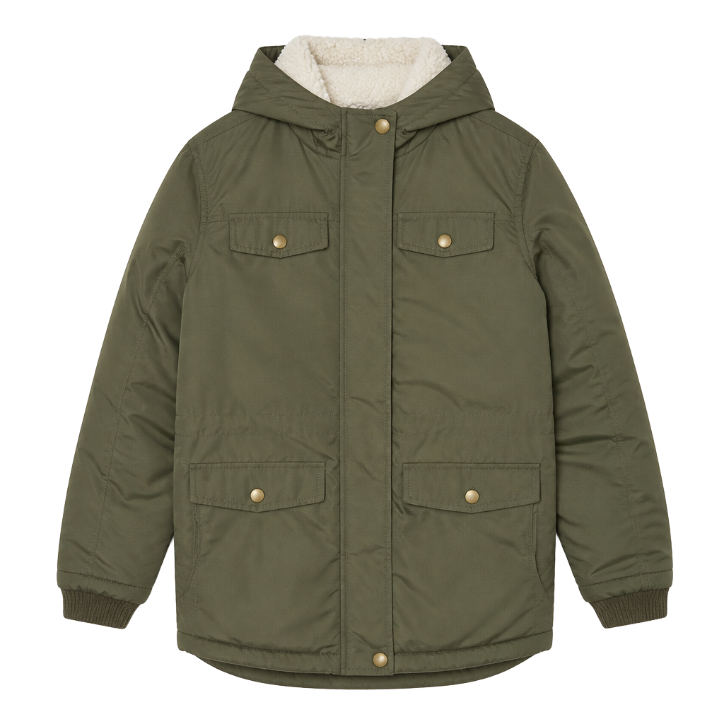 Cat & Jack Kids' Olive Green Hooded Jacket 1