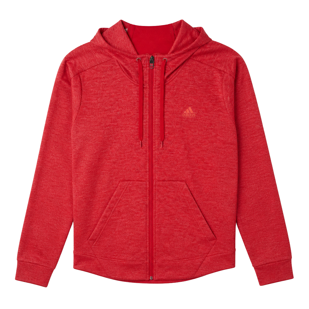 Adidas Red Full-Zip Hoodie 1