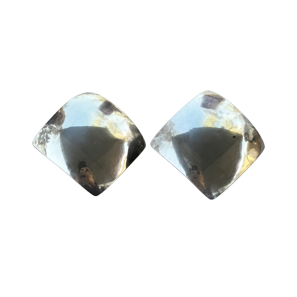 Vintage Mexican Sterling Silver Square Earrings Signed /Stamped Post 1