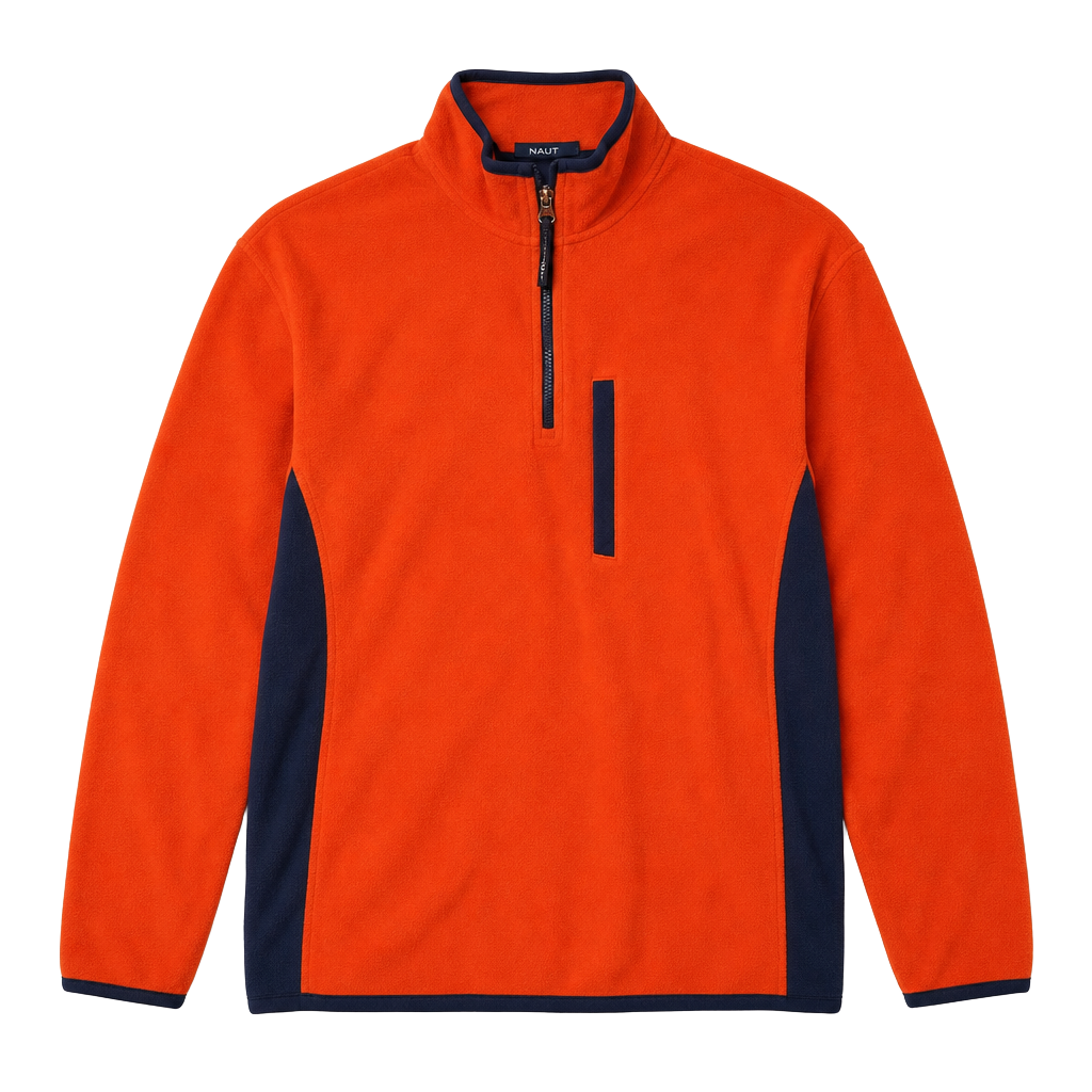 Nautica Men's Quarter-Zip Fleece Pullover with Chest Pocket 1