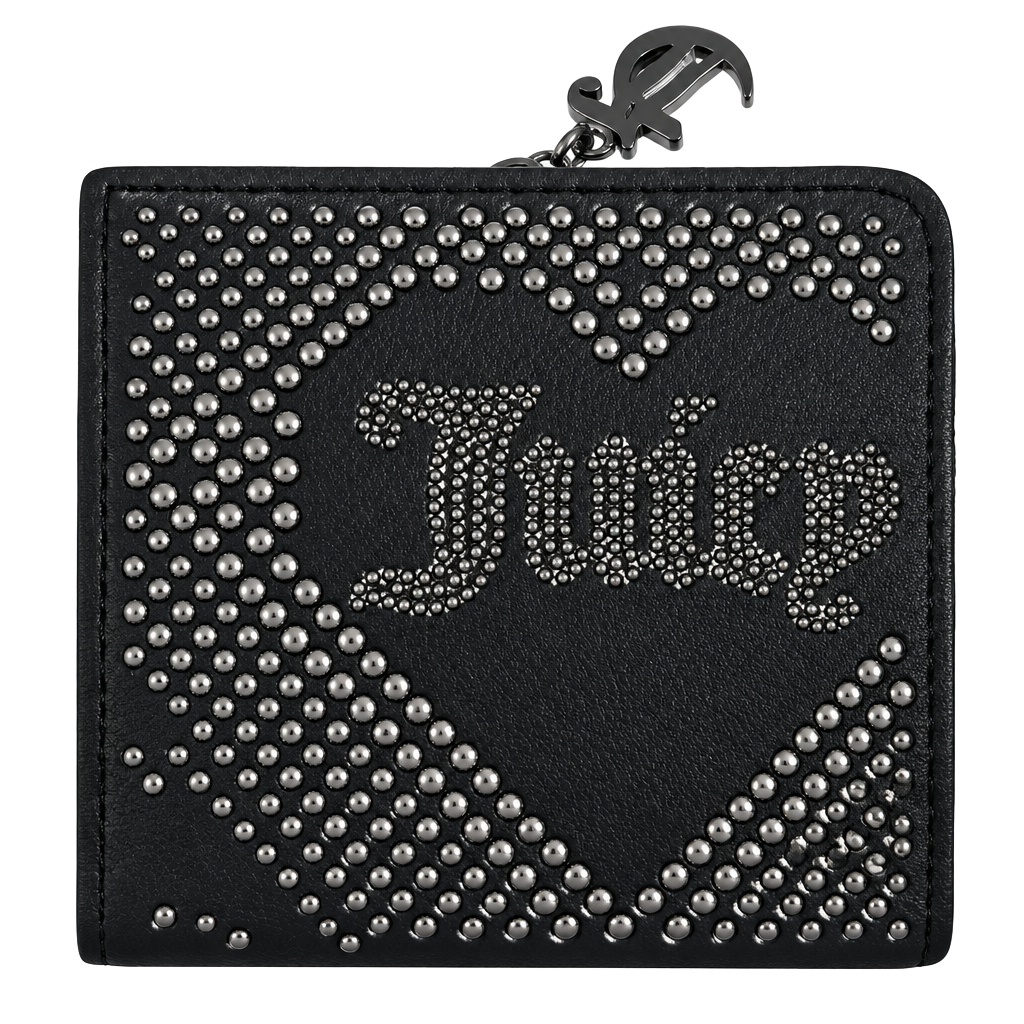 Juicy Couture Lovely Day Studded Heart L-Zip Wallet Black 1