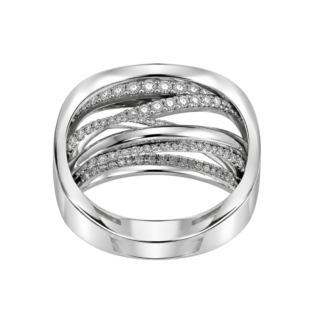 David Yurman Sterling Silver Gold Cable Multi-Row Ring 1