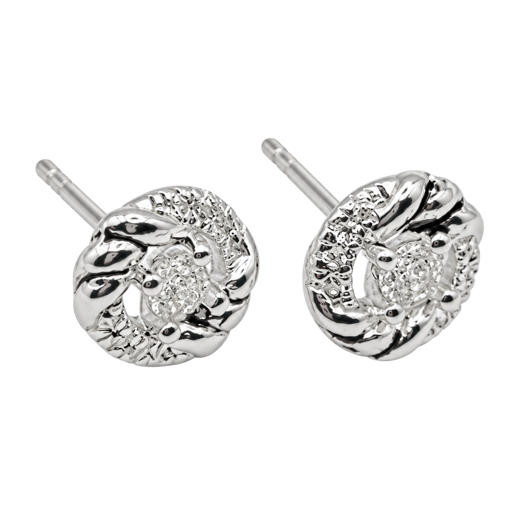 David Yurman Petite Infinity Diamond Stud Earrings Sterling Silver 1