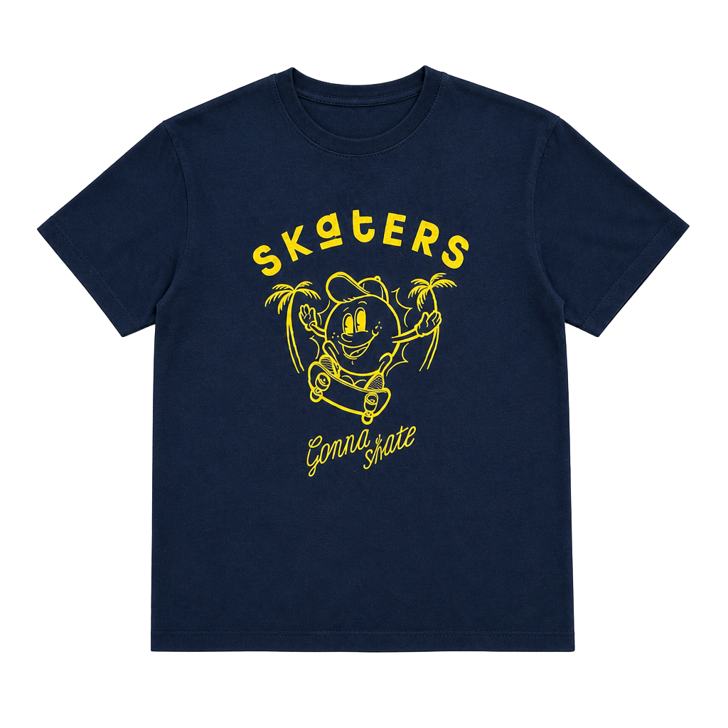 Fruit of the Loom Skaters Gonna Skate Graphic T-Shirt Navy Medium 1