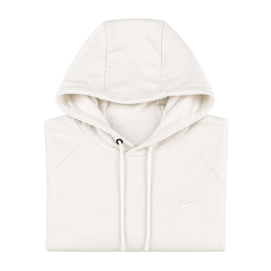 Nike Dri-Fit Mini Swoosh Cream Pullover Hoodie Men's Size Medium 1