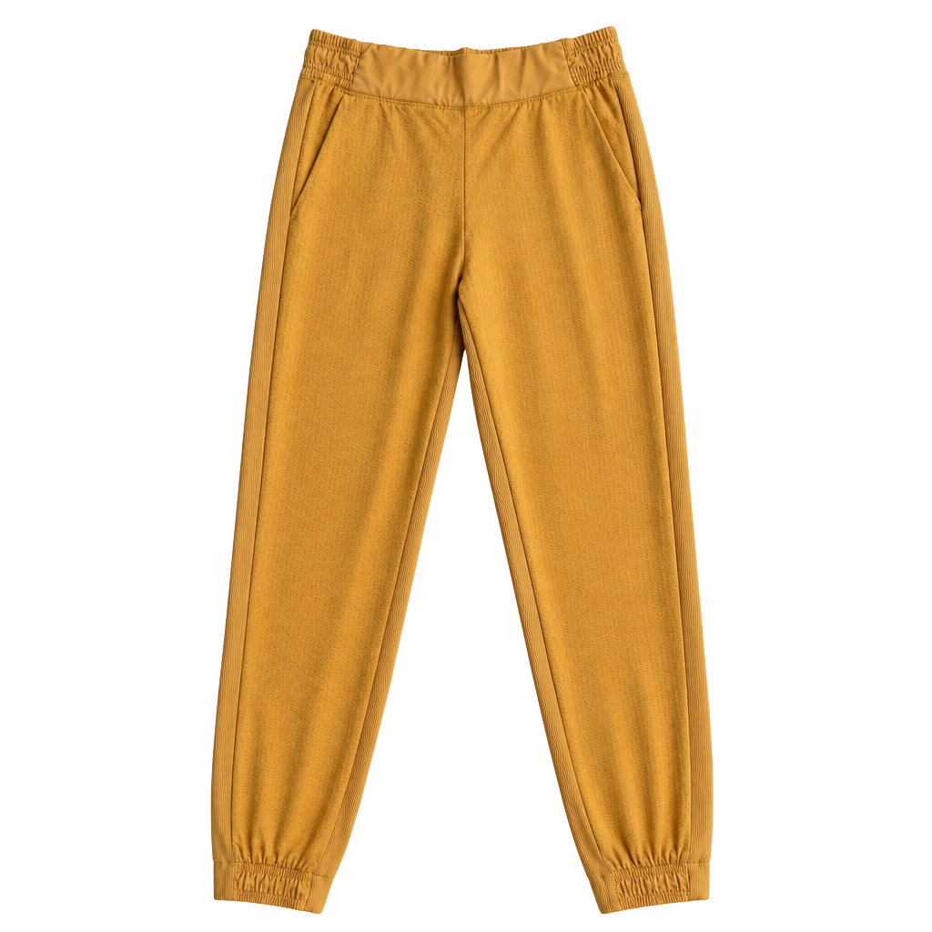 Athleta Textured Brooklyn Joggers Mustard Yellow 1