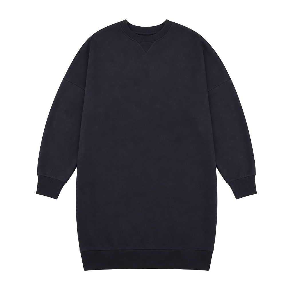 COS Sweatshirt Dress with V-Stitch Detail Minimalist S 1