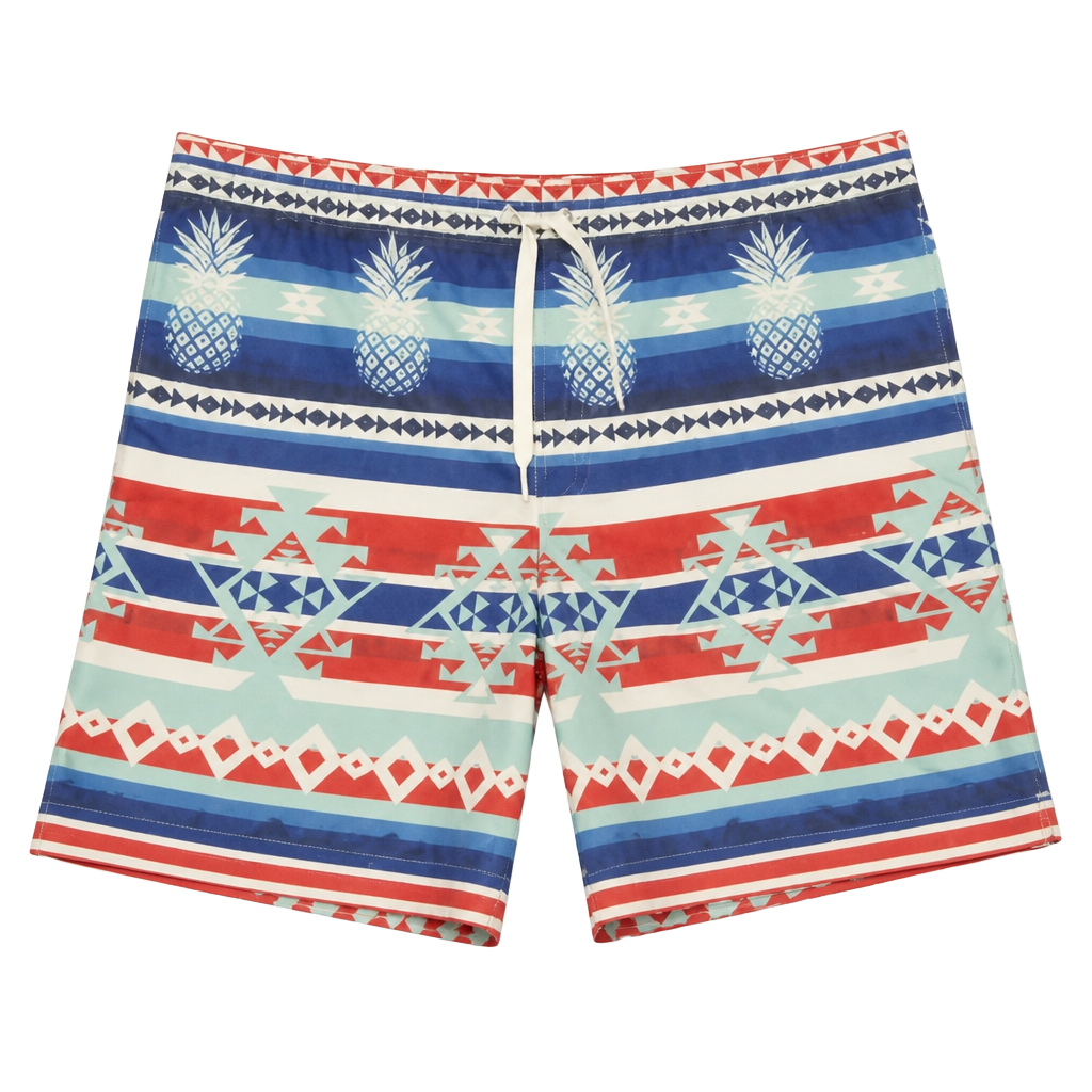 VTG Chubbies Pineapple Multicolored Rad Dad Retro-style Swimwear Trunks Sz M 1
