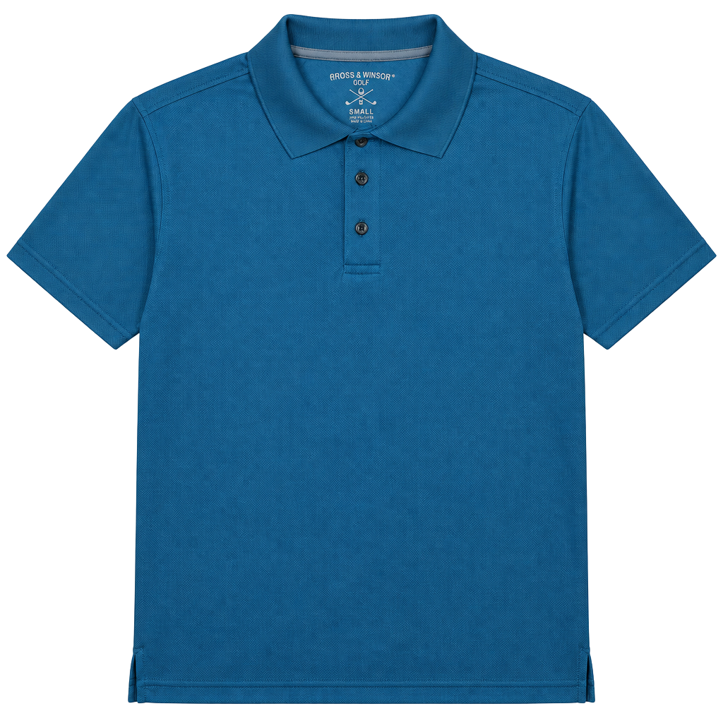 Cross & Windsor Golf Polo Size Small Blue Short Sleeve Performance 1
