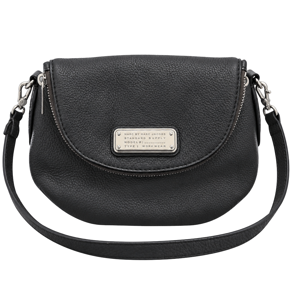 Marc by Marc Jacobs New Q Mini Natasha M0009409 Gray Leather Crossbody 1