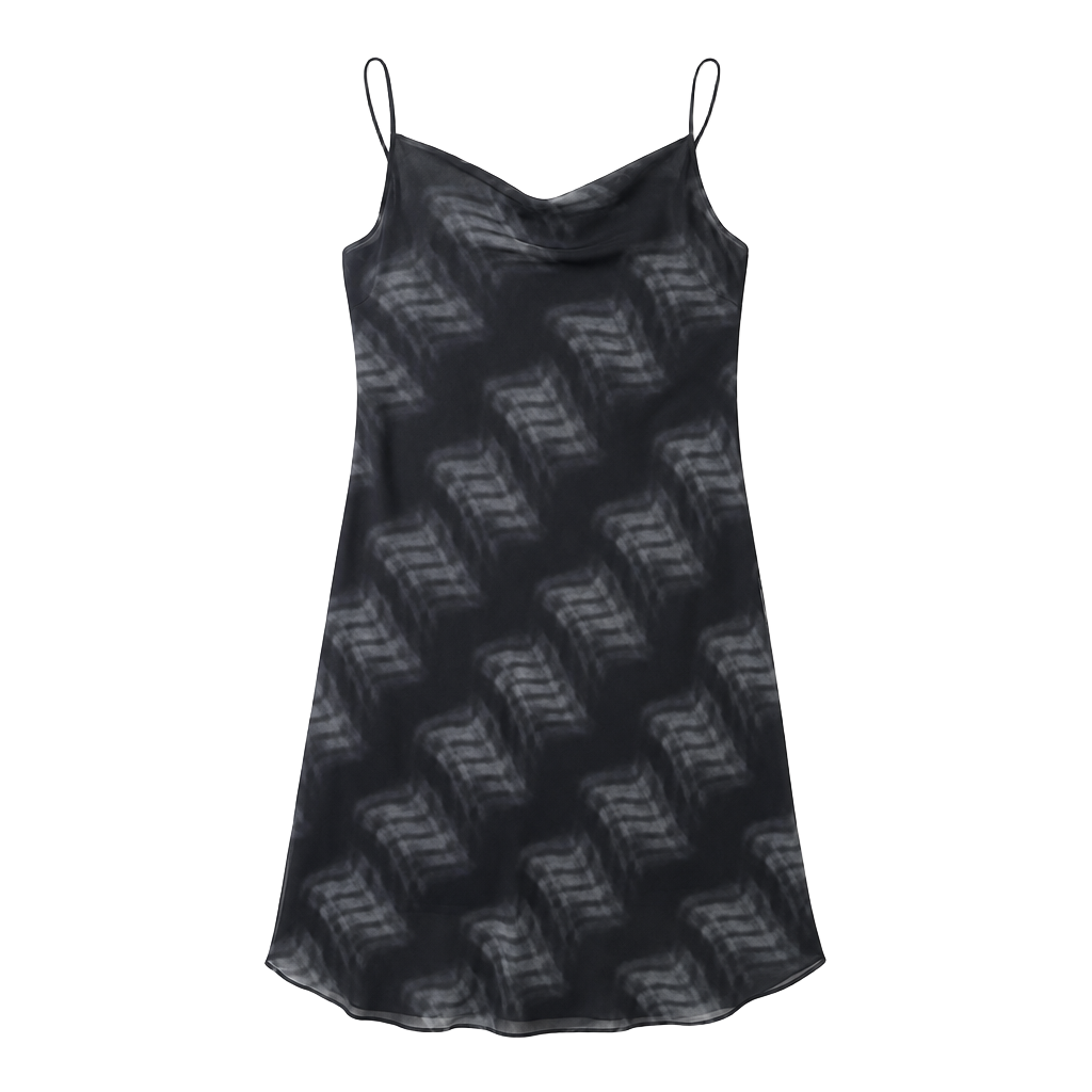 Jade Black and Grey Sheer Mini Dress 1