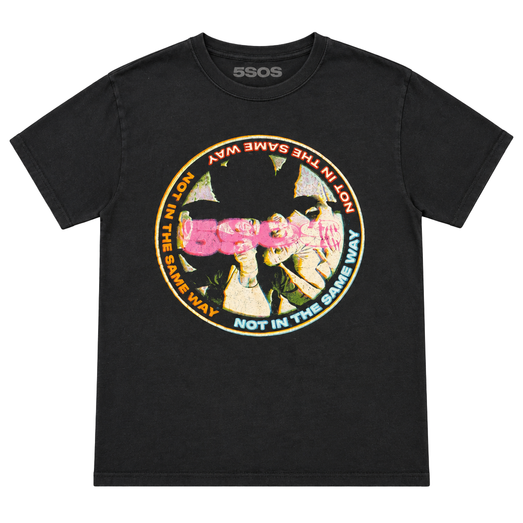 5SOS Not In The Same Way T-Shirt Size MD Black Graphic Band Tee 1