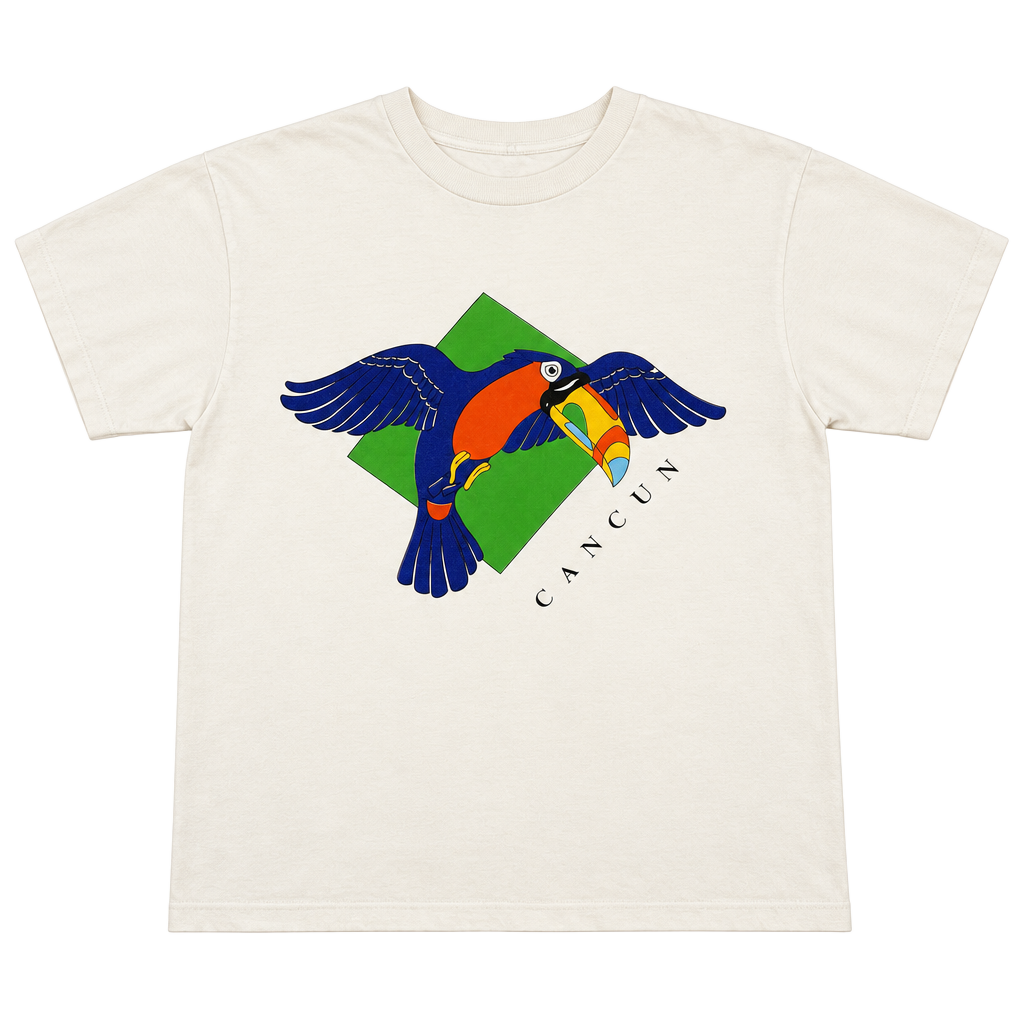 Kanan Banana T-Shirt Size M Cancun Toucan Bird Peter Mussfeldt Vintage 1