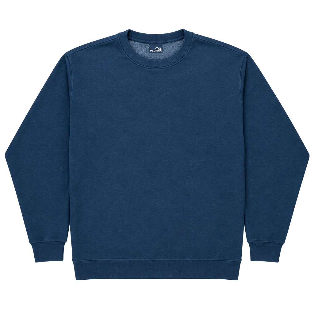 Pluma Outdoors Sweatshirt Size XL Navy Blue Blank Crewneck Pullover 1