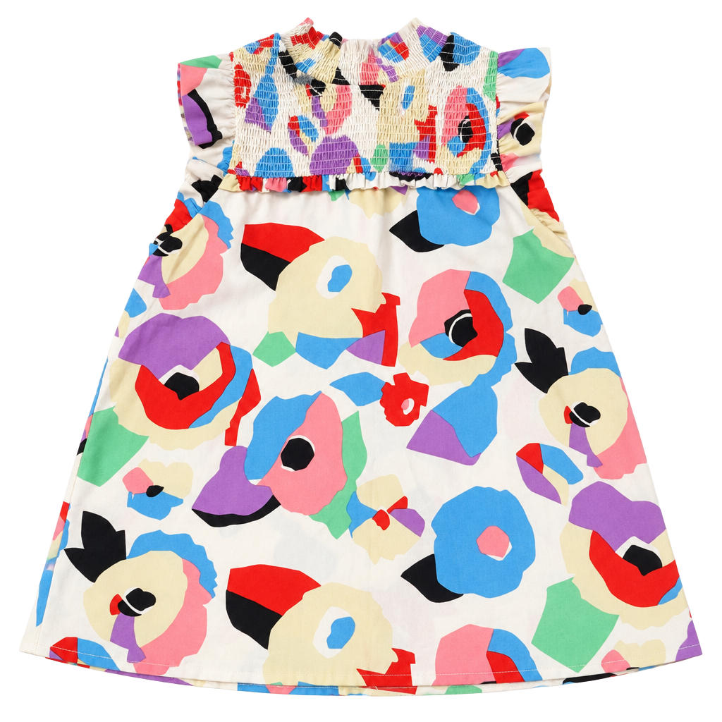 THML Smocked Ruffle Neck Top Multi Floral Print (k) 1