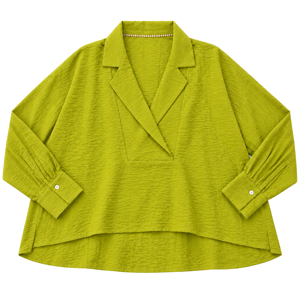 by Anthropologie Collared V-Neck Blouse Size S Green (k1) 1