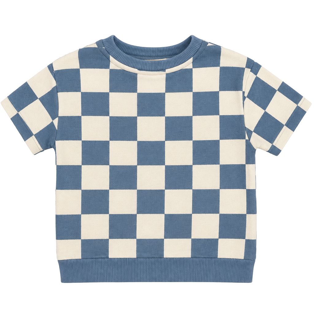 Member's Mark Playwear Sweatshirt Size 3T Blue White Checkered 1