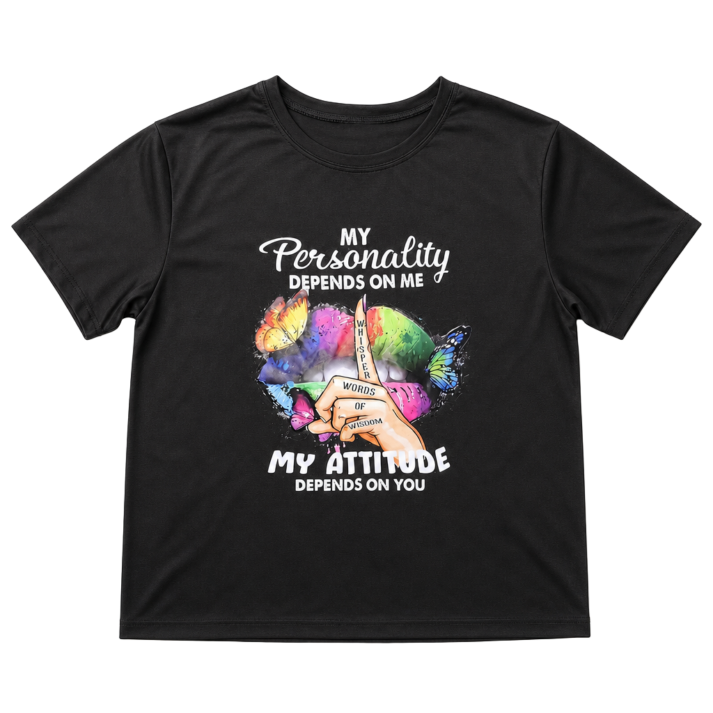Graphic Print Black Short Sleeve T-Shirt 1