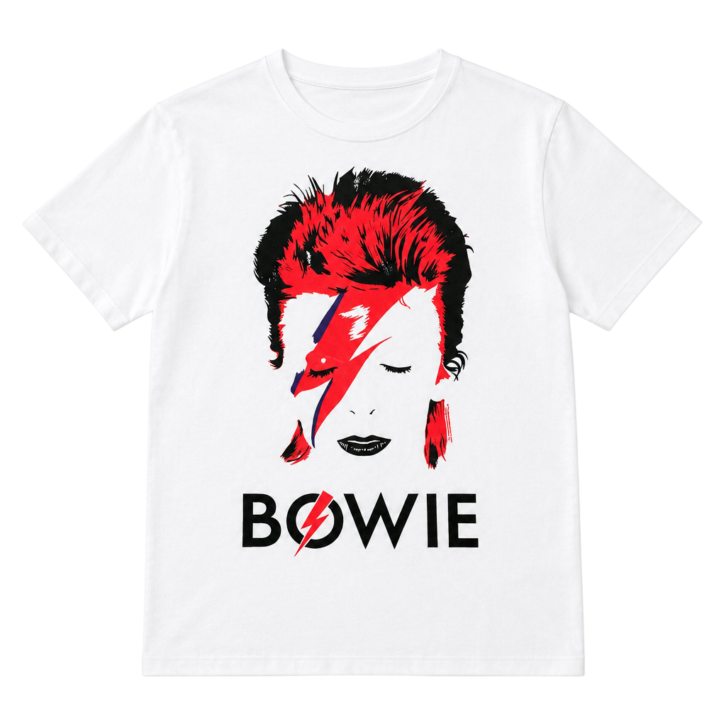 Amplified David Bowie T-Shirt Size M White Graphic Print 1