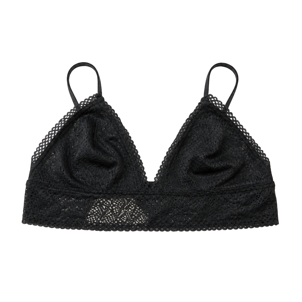 Victoria's Secret Black Lace Triangle Bralette 1